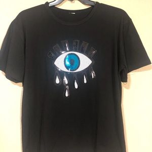 Evil Eye Sequence T-Shirt (Black) Large (NWT)